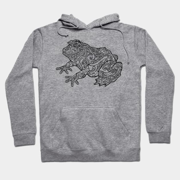 Linework Paisley Frog Hoodie by Art by Deborah Camp